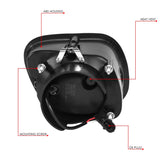 08-17 Freightliner Cascadia Projector LED Fog Lights - Black