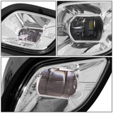 08-17 Freightliner Cascadia Projector LED Fog Lights Chrome