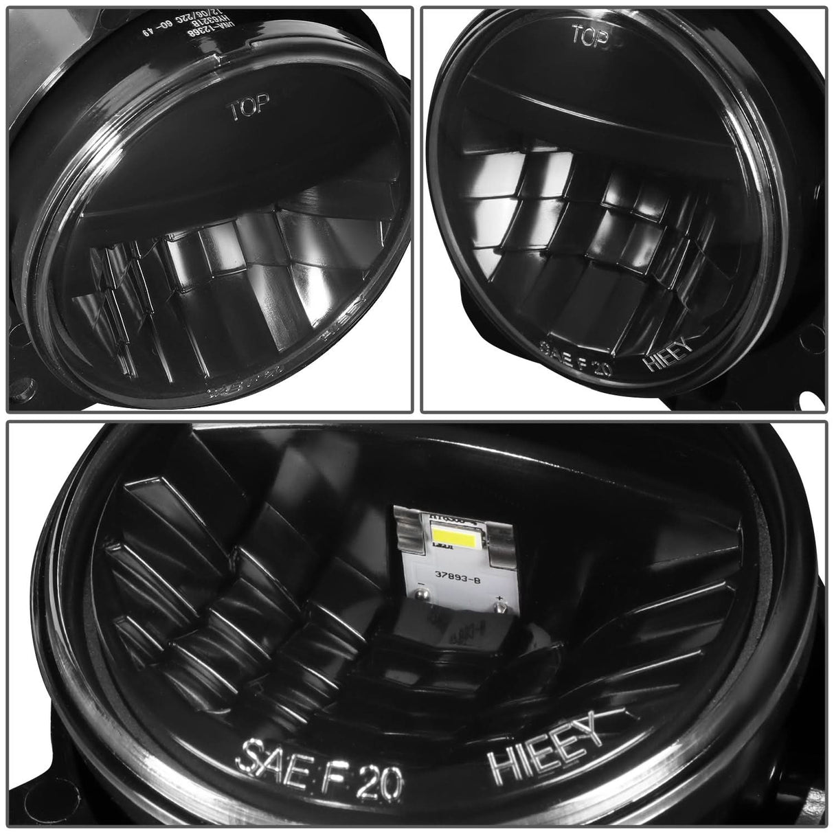 2018-2020 Volvo VNR Full LED Black Fog Lights - Reflector