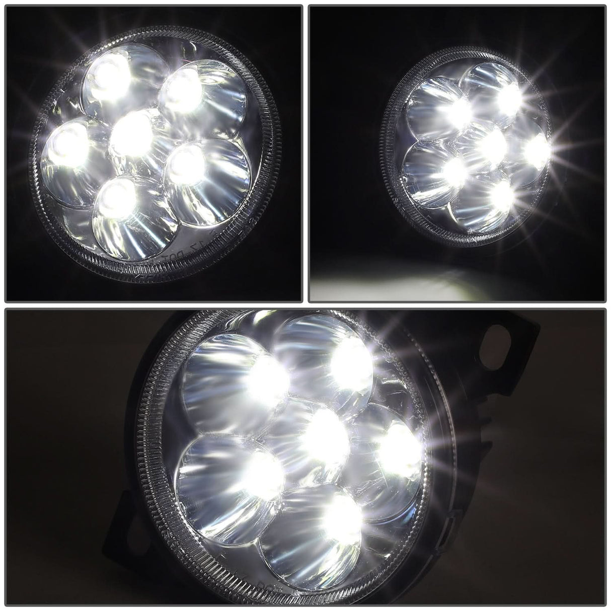 08-20 Kenworth T660 / Peterbilt 579 587 Full LED Fog Lights Chrome