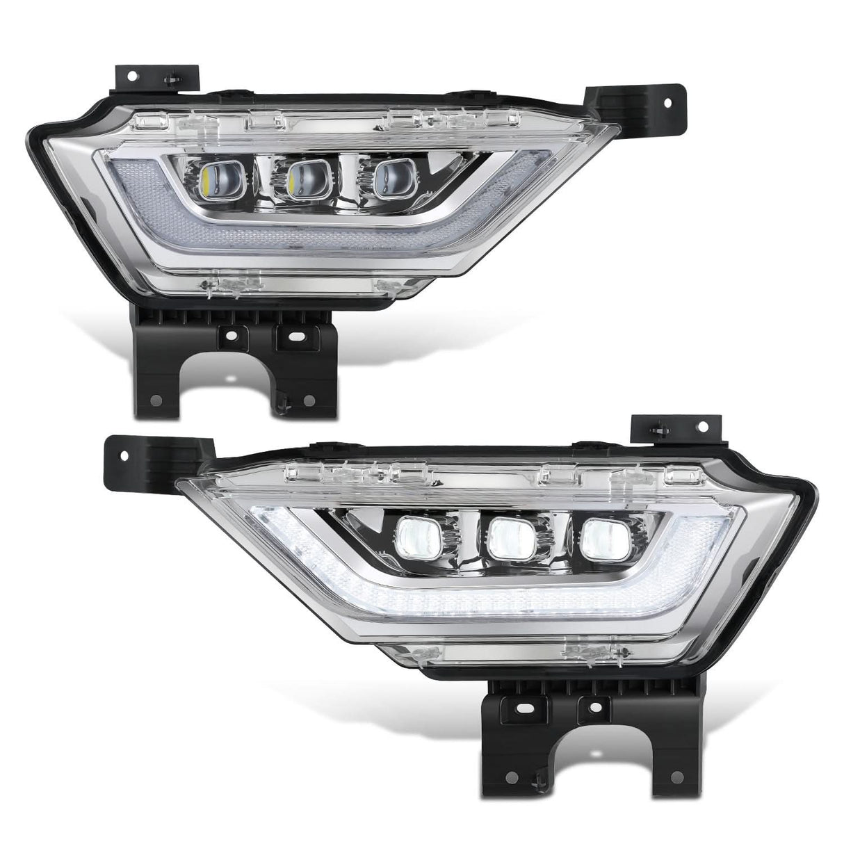 2021-2023 Ford F-150 LED Projector Fog Lights Chrome Housing