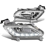 2012-2016 Hyundai Veloster LED DRL Fog Lights with Switch - Clear