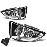 04-05 Honda Civic Fog Lights with Switch H11 Bulb Chrome Clear