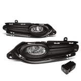 2016-2018 Honda HR-V Fog Lights with Switch & Bezel - Chrome/Clear