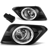 2014-2016 Nissan Rogue Fog Lights with Switch & Bezel - Chrome/Clear