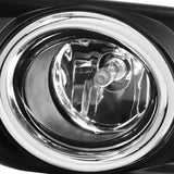 2014-2016 Nissan Rogue Fog Lights with Switch & Bezel - Chrome/Clear