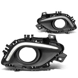 2014-2016 Mazda 6 Fog Light Cover with DRL Strip - Black/Chrome