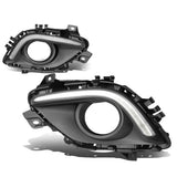 2014-2016 Mazda 6 Fog Light Cover with DRL Strip - Black/Chrome