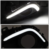 2014-2016 Mazda 6 Fog Light Cover with DRL Strip - Black/Chrome