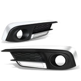 2016-2018 Honda Civic Fog Light Cover with Chrome Trim - Clear