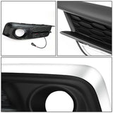 2016-2018 Honda Civic Fog Light Cover with Chrome Trim - Clear