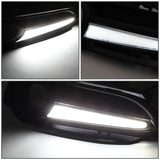 2016-2018 Honda HR-V Fog Light Cover with DRL Strip - Black/Clear