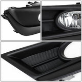 2017-2018 Honda CR-V Fog Lights w/ Black Trim Bezel Chrome Clear