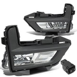 17-18 Nissan Rogue Fog Lights with Black Bezel Chrome Clear
