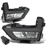 17-18 Nissan Rogue Fog Lights with Black Bezel Chrome Clear