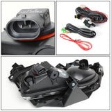 17-18 Nissan Rogue Fog Lights with Black Bezel Chrome Clear