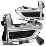 2017-2018 Nissan Rogue Smoke Fog Lights with Chrome Bezel