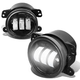 11-18 Dodge Charger Journey Jeep Cherokee LED Projector Fog Lights Chrome