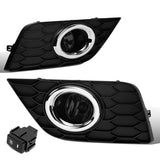 2016-2019 Nissan Sentra Fog Lights with Switch - Smoke Black Bezel