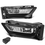 2013-2015 Honda Accord Sedan Fog Lights with Switch - Chrome/Clear