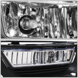 2013-2015 Honda Accord Sedan Fog Lights with Switch - Chrome/Clear