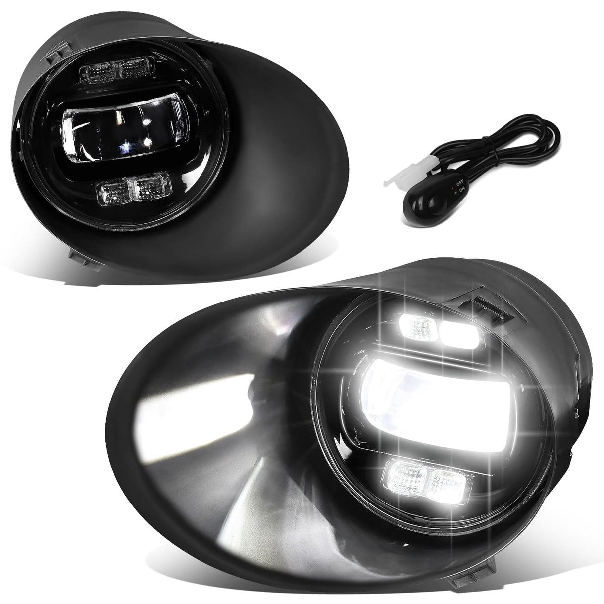 2007-2014 Toyota Tundra LED Fog Lights - Clear (Steel Bumper)