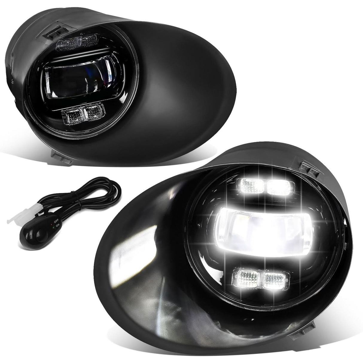 2007-2014 Toyota Tundra LED Fog Lights - Clear (Steel Bumper)
