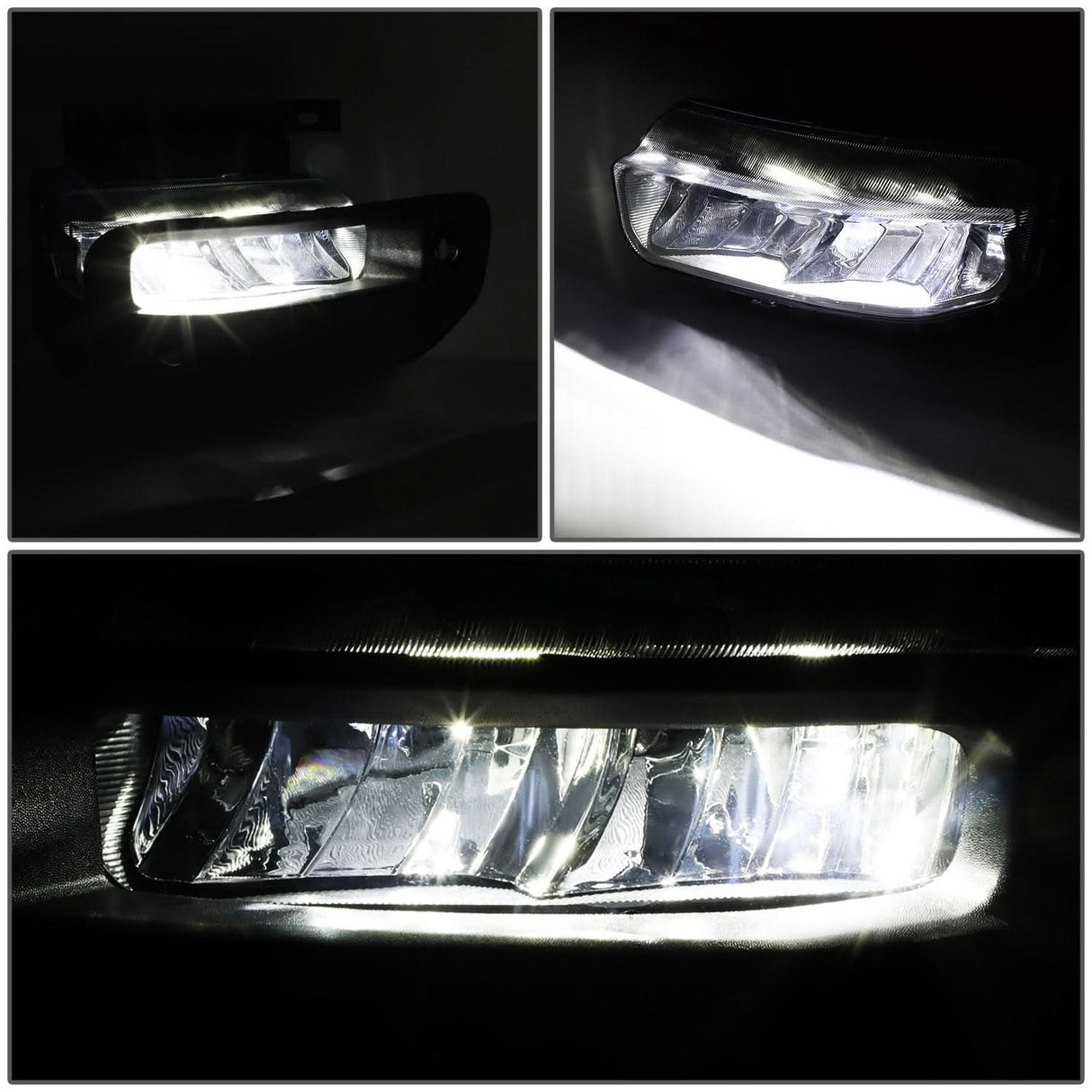 2019-2022 RAM 1500 LED Fog Lights Chrome/Clear w/ Parking Sensors
