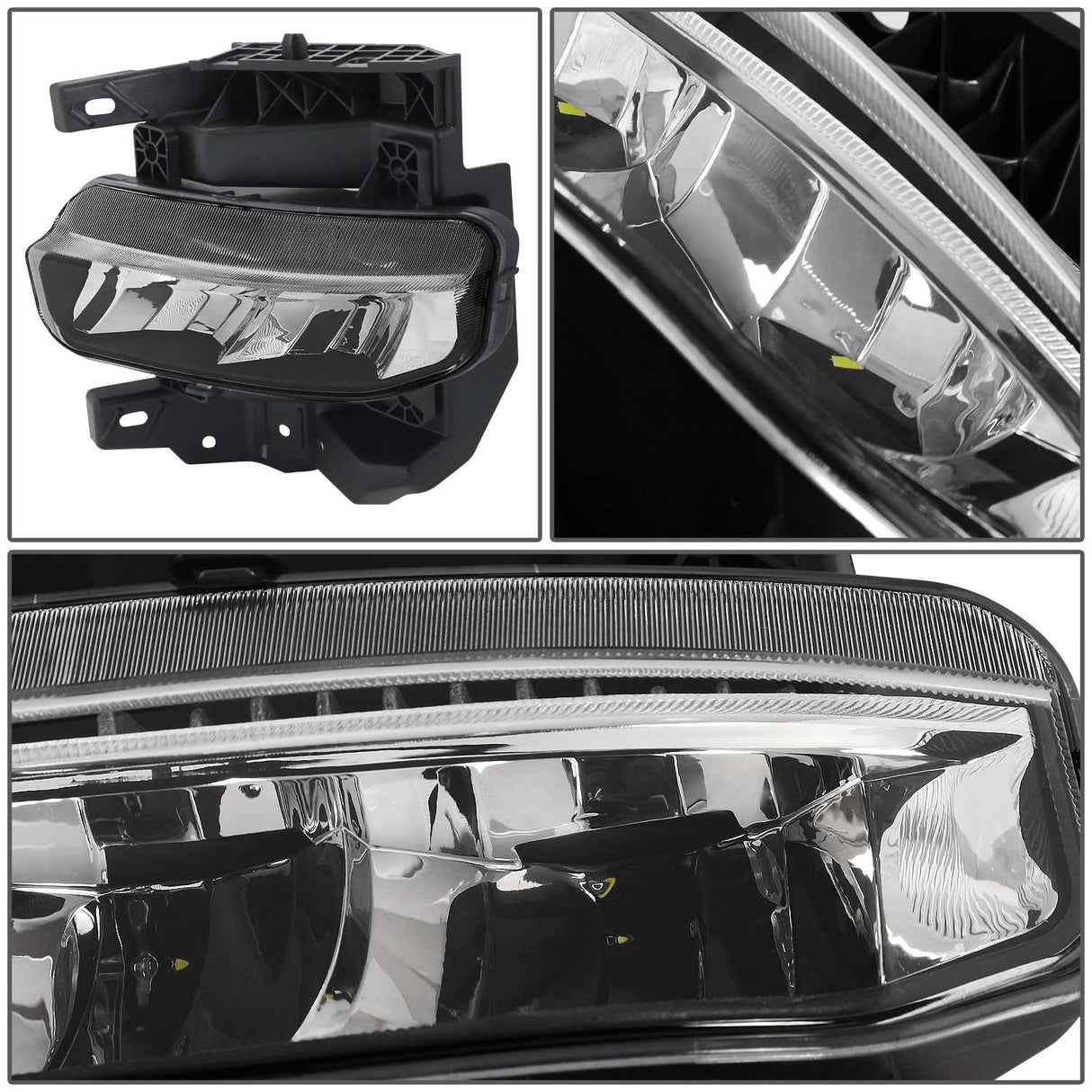 2019-2022 RAM 1500 LED Fog Lights Chrome/Clear w/ Parking Sensors