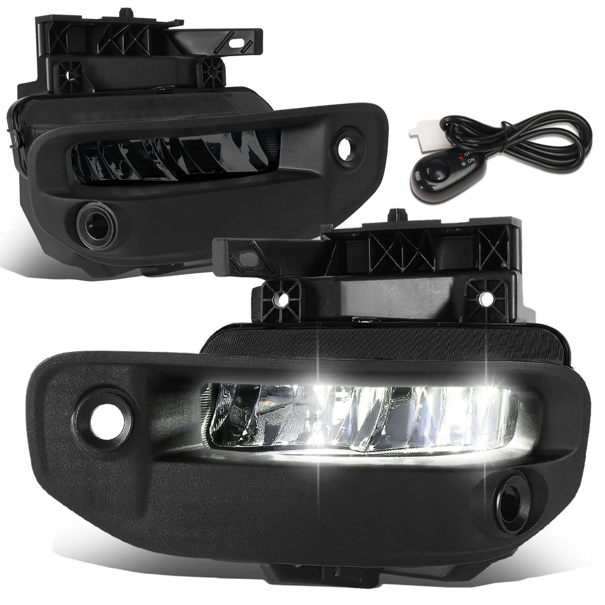 2019-2022 RAM 1500 LED Smoked Fog Lights w/ Parking Sensor Compatibility