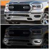 2019-2022 RAM 1500 LED Smoked Fog Lights w/ Parking Sensor Compatibility