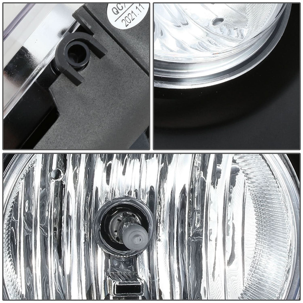 2001-2007 GMC Sierra Chrome Clear Fog Lights H10 Bulb