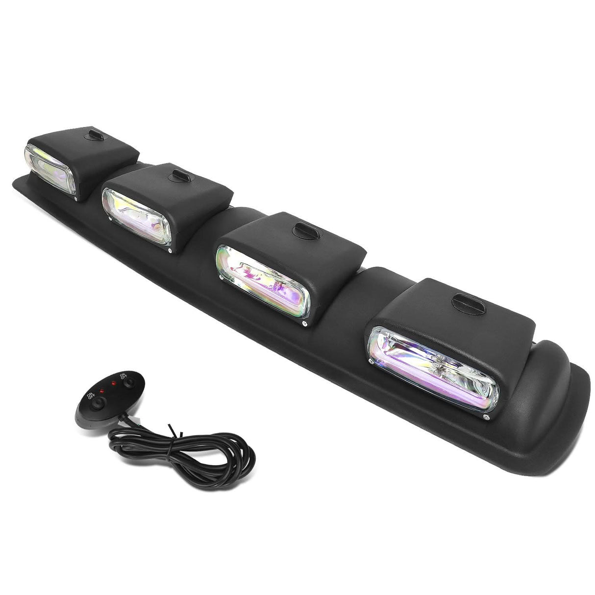 Universal 38" Neo Chrome Roof Mounted Fog Lights w/ Switch & Wiring