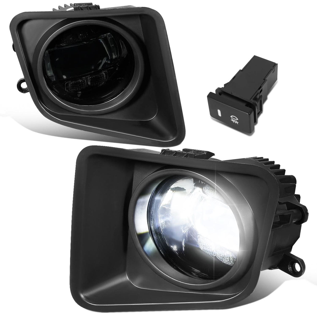 14-21 Toyota Tundra LED Projector Fog Lights with Switch - Smoke