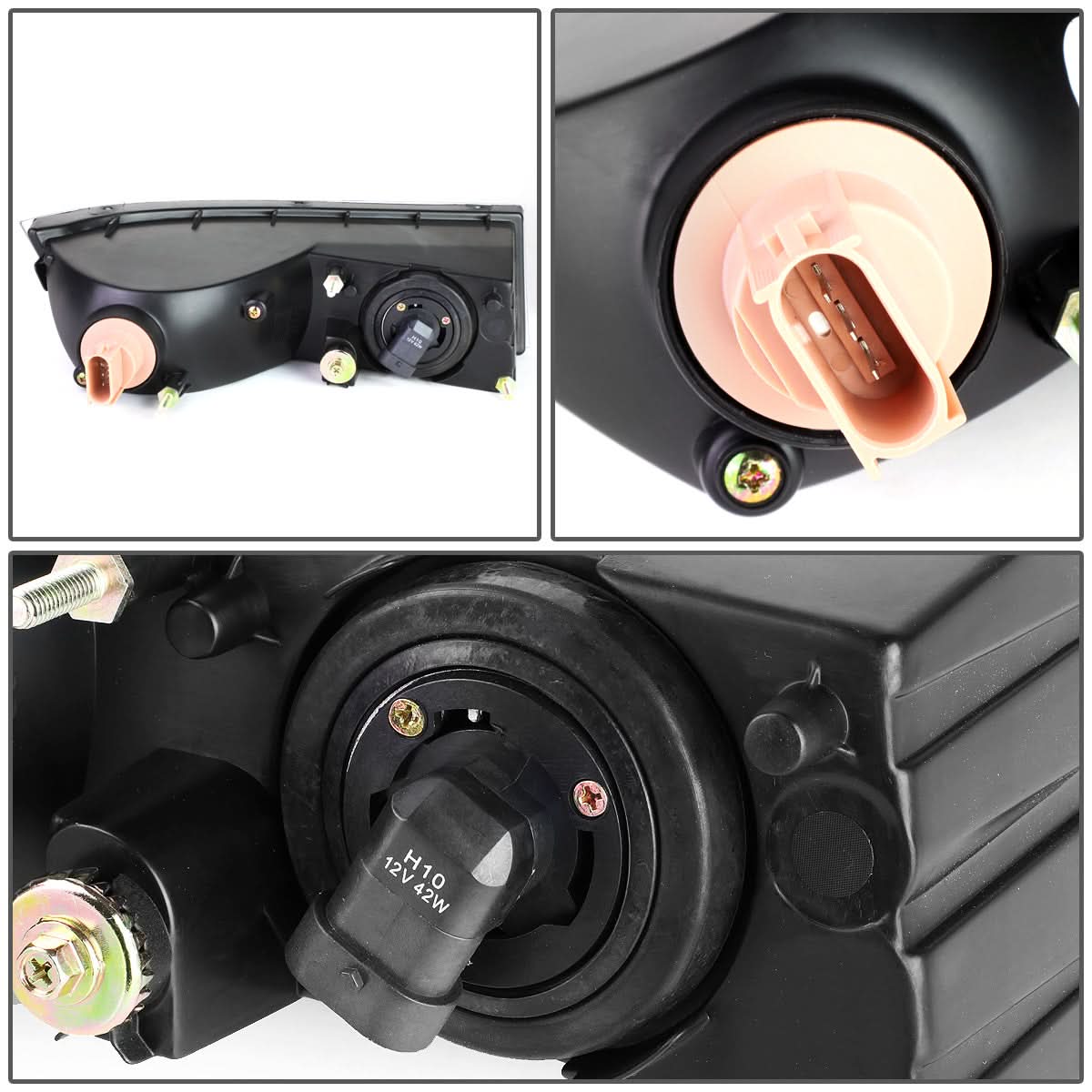 07-14 Cadillac Escalade Fog Lights with Switch and Bezel Chrome/Clear