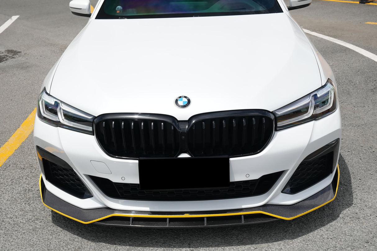 2020-2023 BMW 5 Series G30 G38 M-tech AD Style Dry Carbon Fiber Front Lip