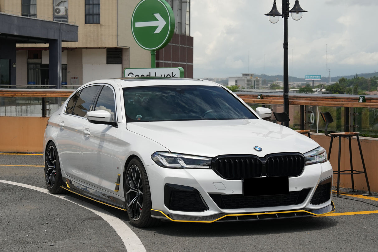2020-2023 BMW 5 Series G30 G38 M-tech AD Style Dry Carbon Fiber Front Lip