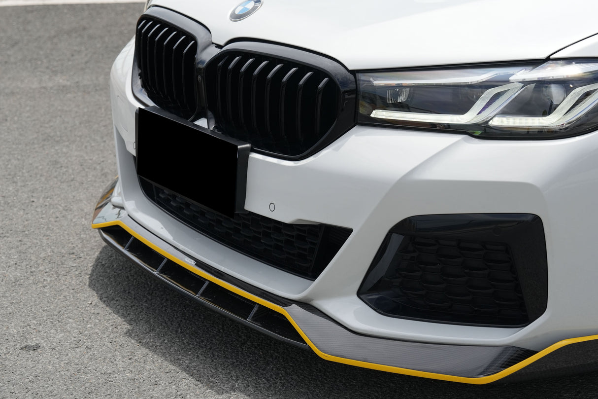 2020-2023 BMW 5 Series G30 G38 M-tech AD Style Dry Carbon Fiber Front Lip