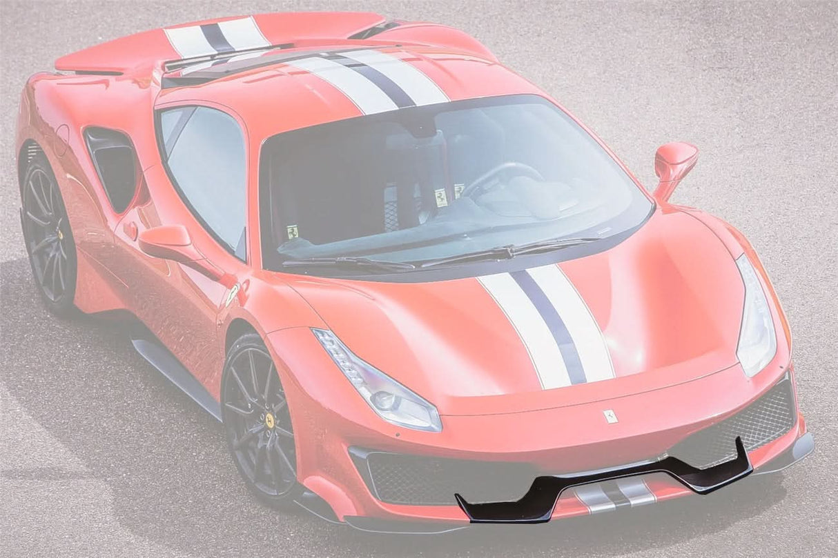2018-2020 Ferrari 488 Pista Carbon Fiber Front Bumper Middle Lip