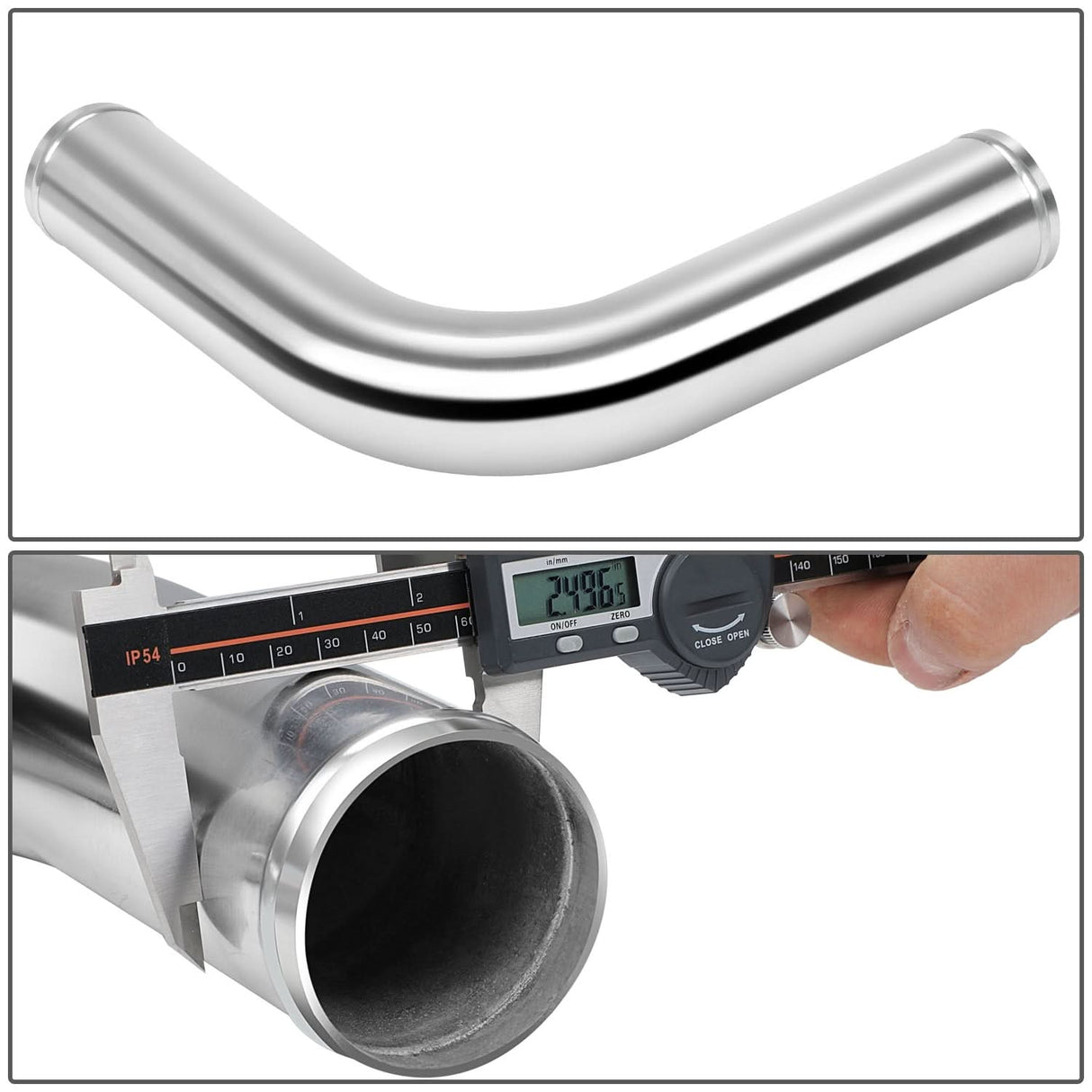 Universal 2.50" 90 Degree Aluminum Intercooler Piping - Polished