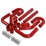 Universal 2.50" Aluminum Intercooler Piping Kit - 8 Piece w/ Hoses