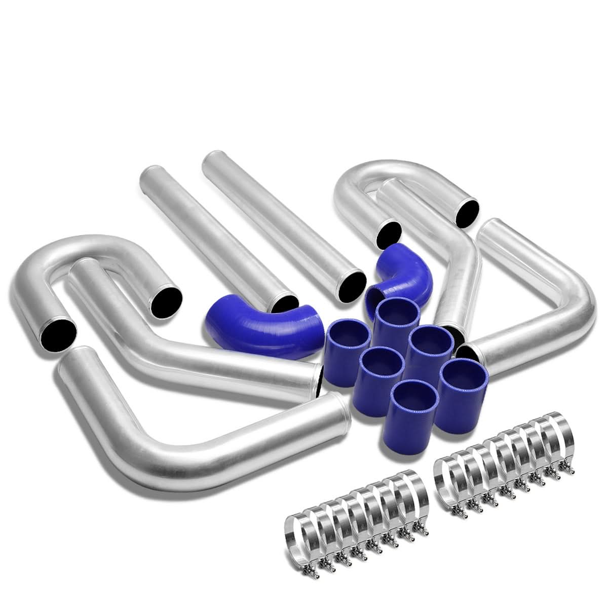 Universal 3.00" Aluminum Intercooler Piping Kit 8PC 90 Degree