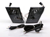 2003-2015 Volvo Vn Series Hd Truck W/Led Drl Black Fog Lights Set