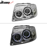2003-2006 Ford Expedition 2PCS Driver Passenger Side Front Bumper Driving Headlights Head Lamps Assembly Replacement Chrome Housing