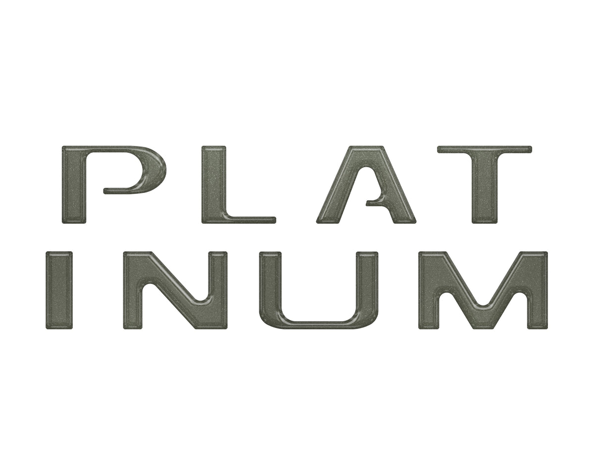 Platinum Tailgate Letter Inserts Fits 2021-2023 Ford F-150