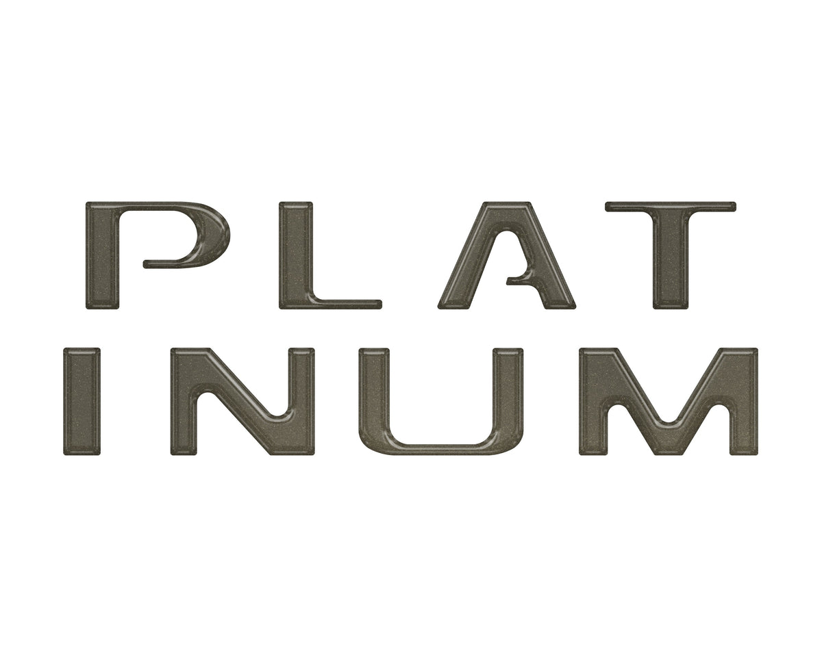 Platinum Tailgate Letter Inserts Fits 2021-2023 Ford F-150