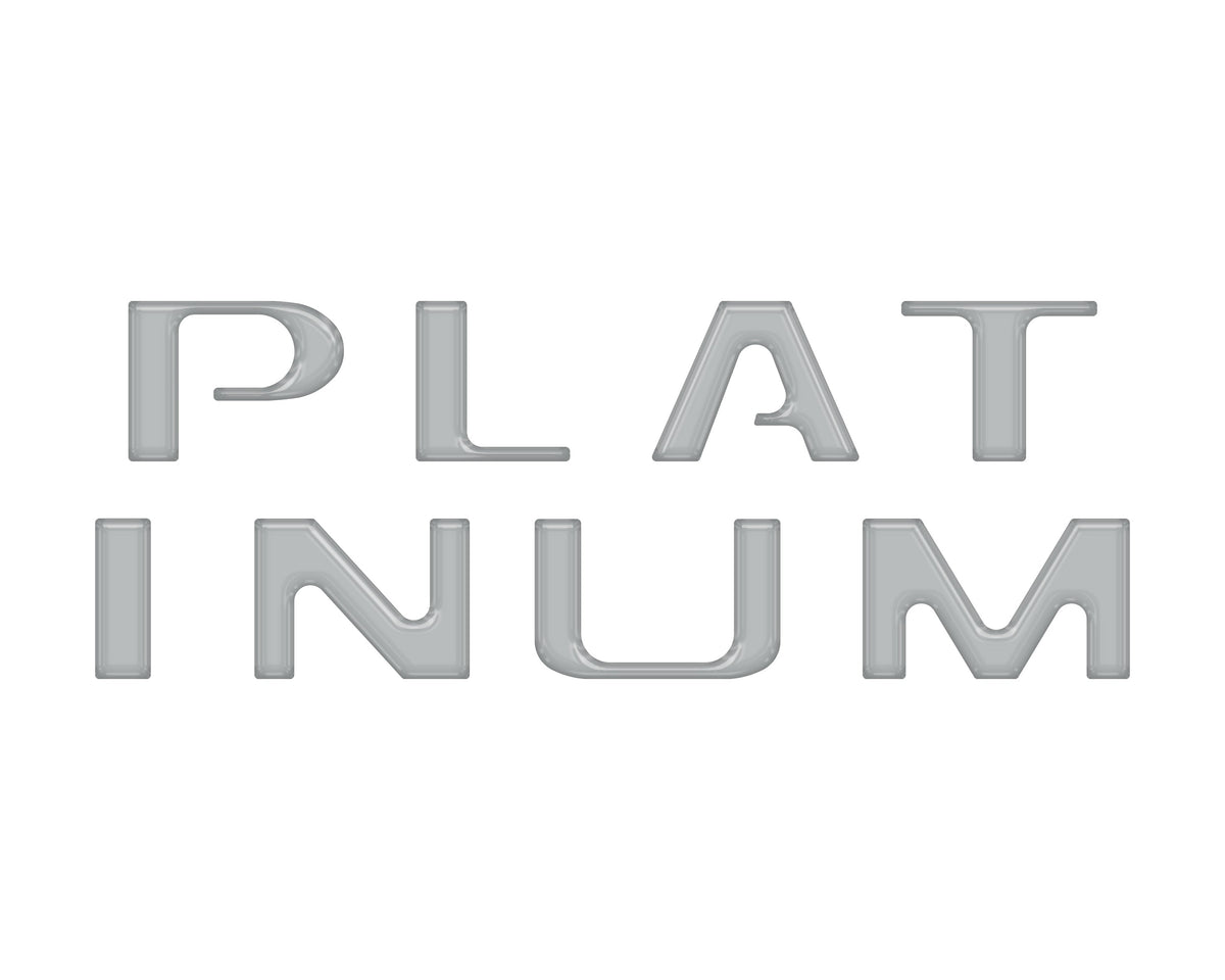 Platinum Tailgate Letter Inserts Fits 2021-2023 Ford F-150