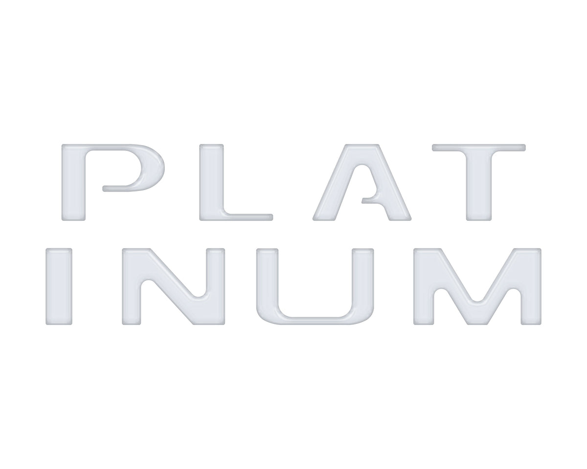 Platinum Tailgate Letter Inserts Fits 2021-2023 Ford F-150