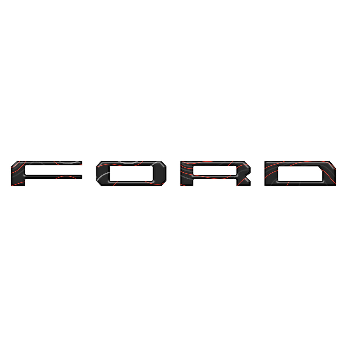 Inner Tailgate Letter Inserts Fits 2022-2027 Ford F-150 Lightning