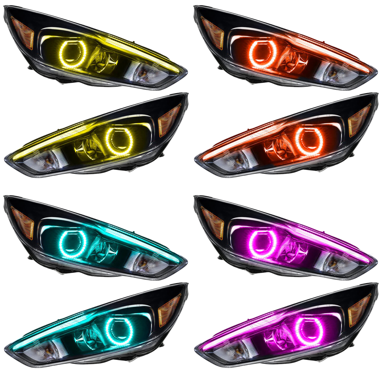 Ford Focus RS/ST Flow Series/Color Chasing DRL + Halo (2015-2017)